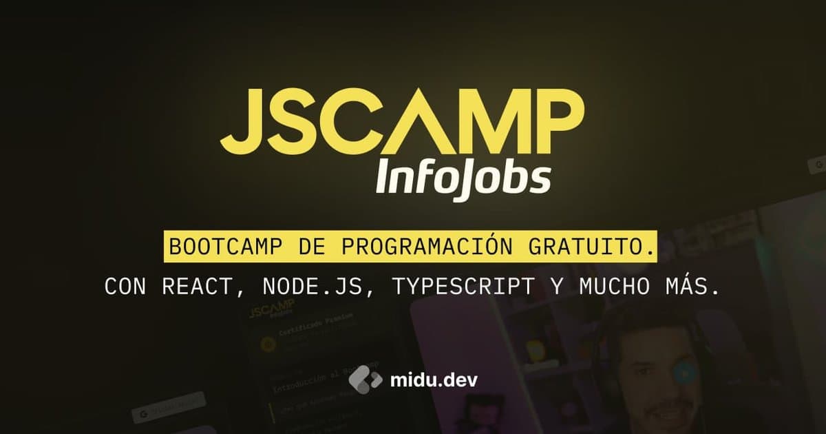 midudev lanza JSCamp, un bootcamp gratuito para aprender programación full-stack