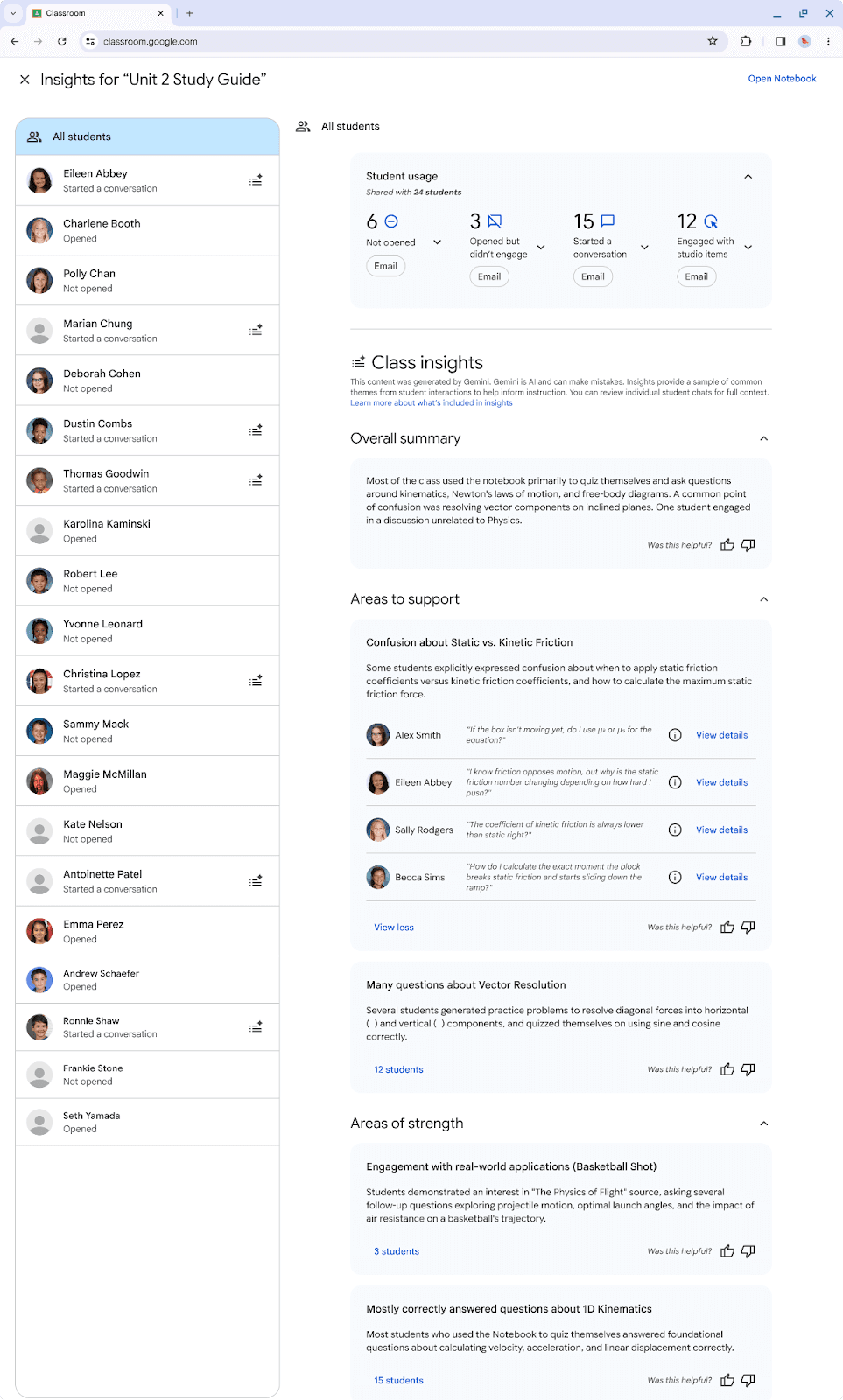 🤖 Gemini llega a Google Classroom con resúmenes de cómo aprenden tus alumnos