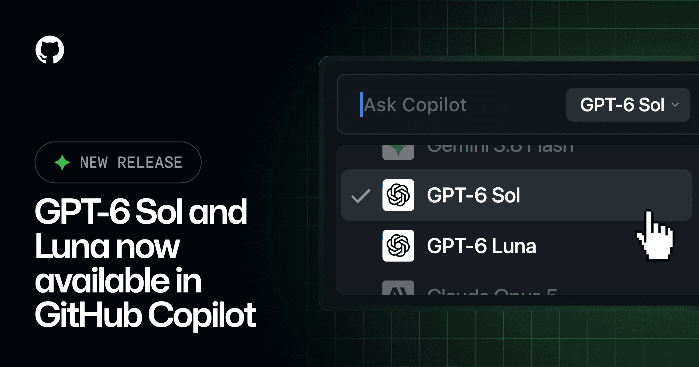 GitHub Copilot suma dos modelos nuevos: GPT-6 Sol y GPT-6 Luna