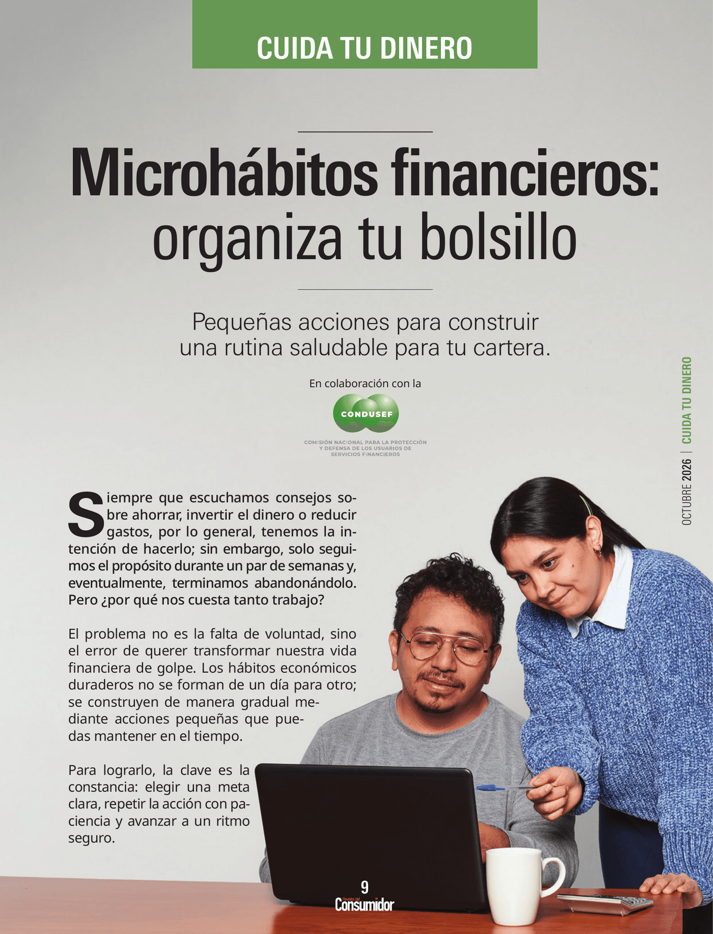 Microhábitos financieros: la guía de Profeco para ordenar tu bolsillo