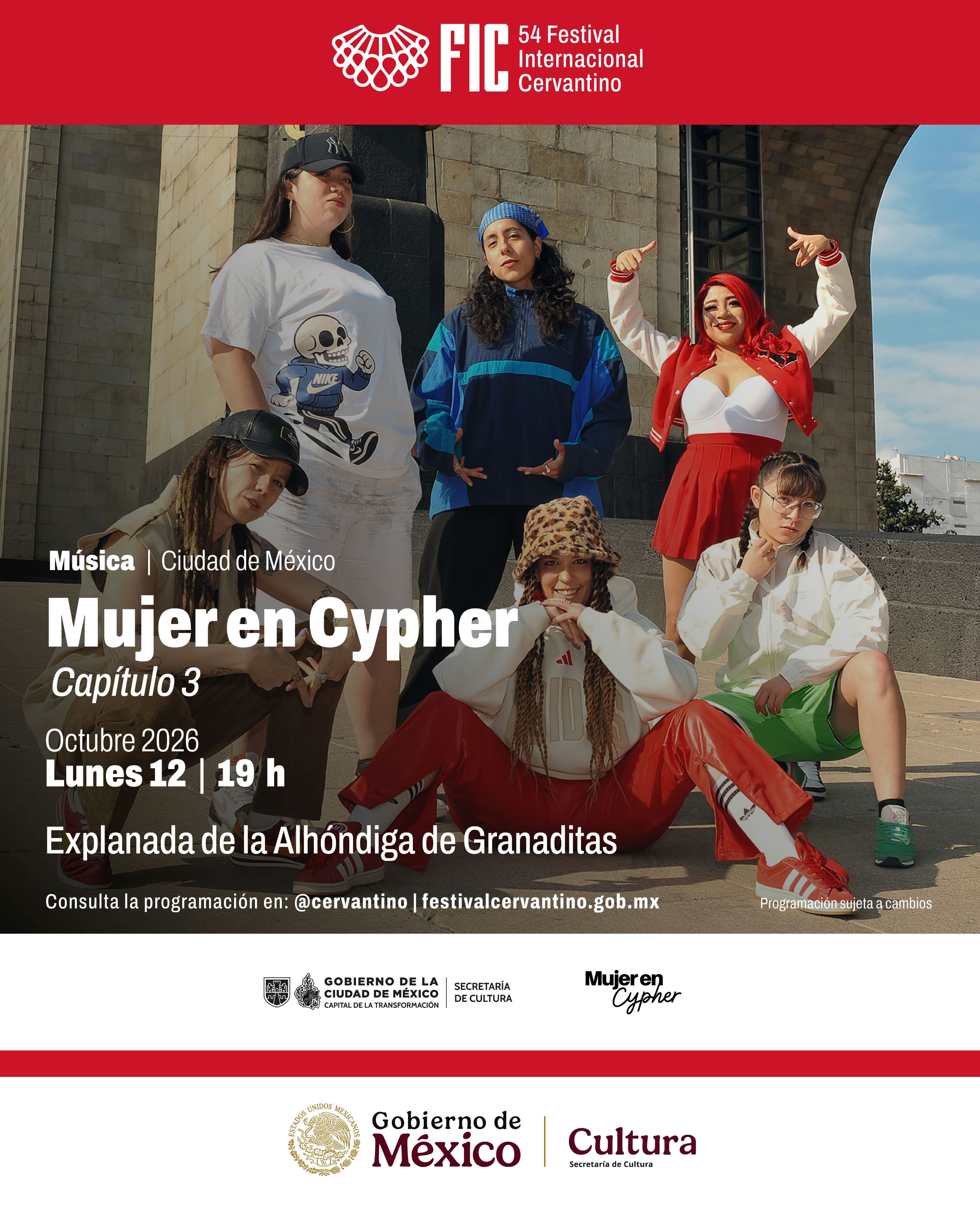 🎤 La CDMX lleva al Cervantino «Mujer en Cypher»: rap femenino este 12 de octubre