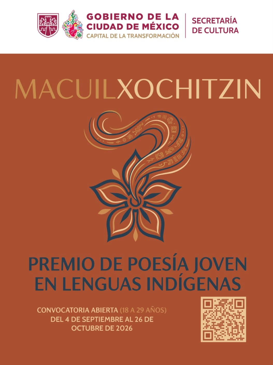 Convocan al Premio de Poesía Joven en Lenguas Indígenas Macuilxochitzin 2026