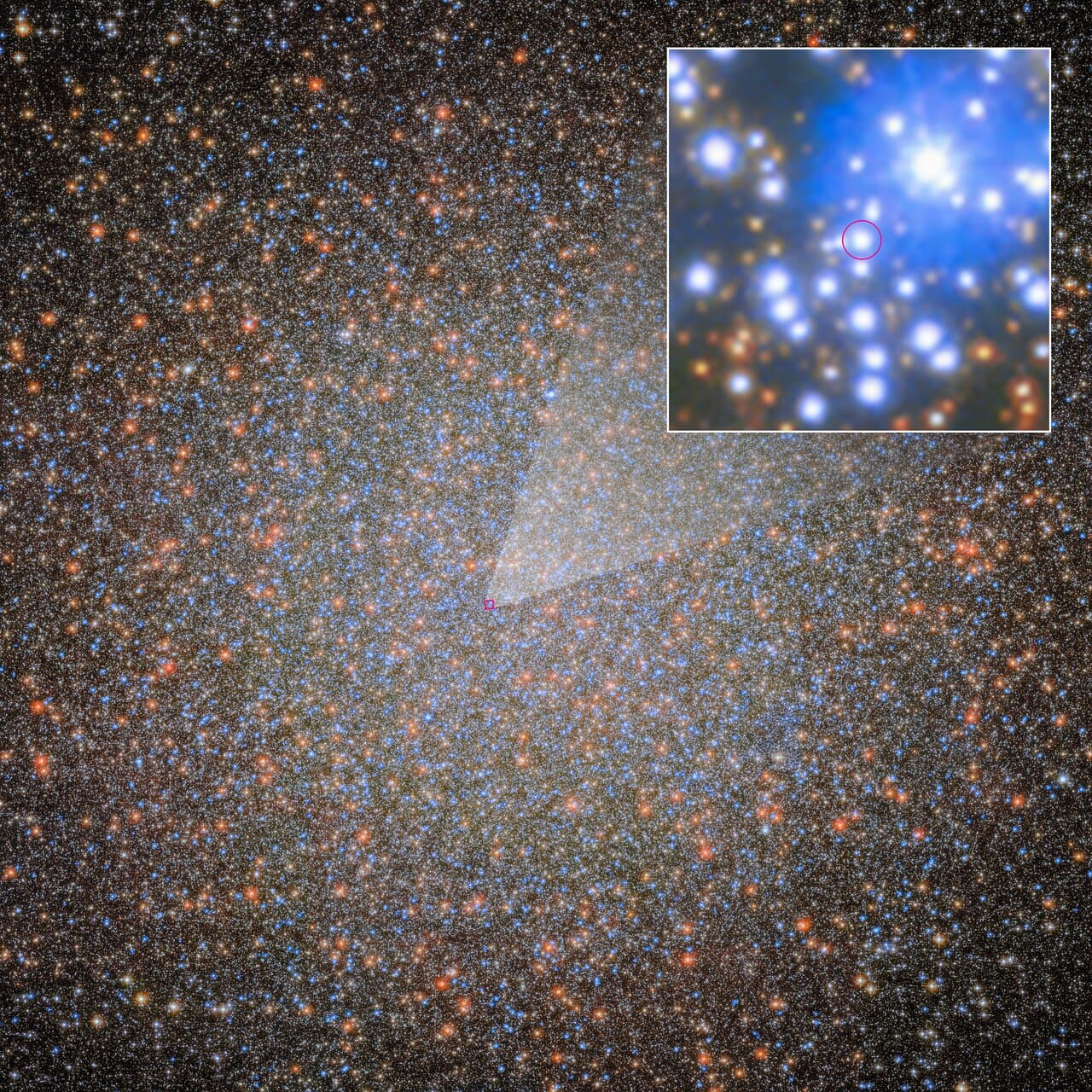 El Hubble halla el primer agujero negro perdido del cúmulo Omega Centauri