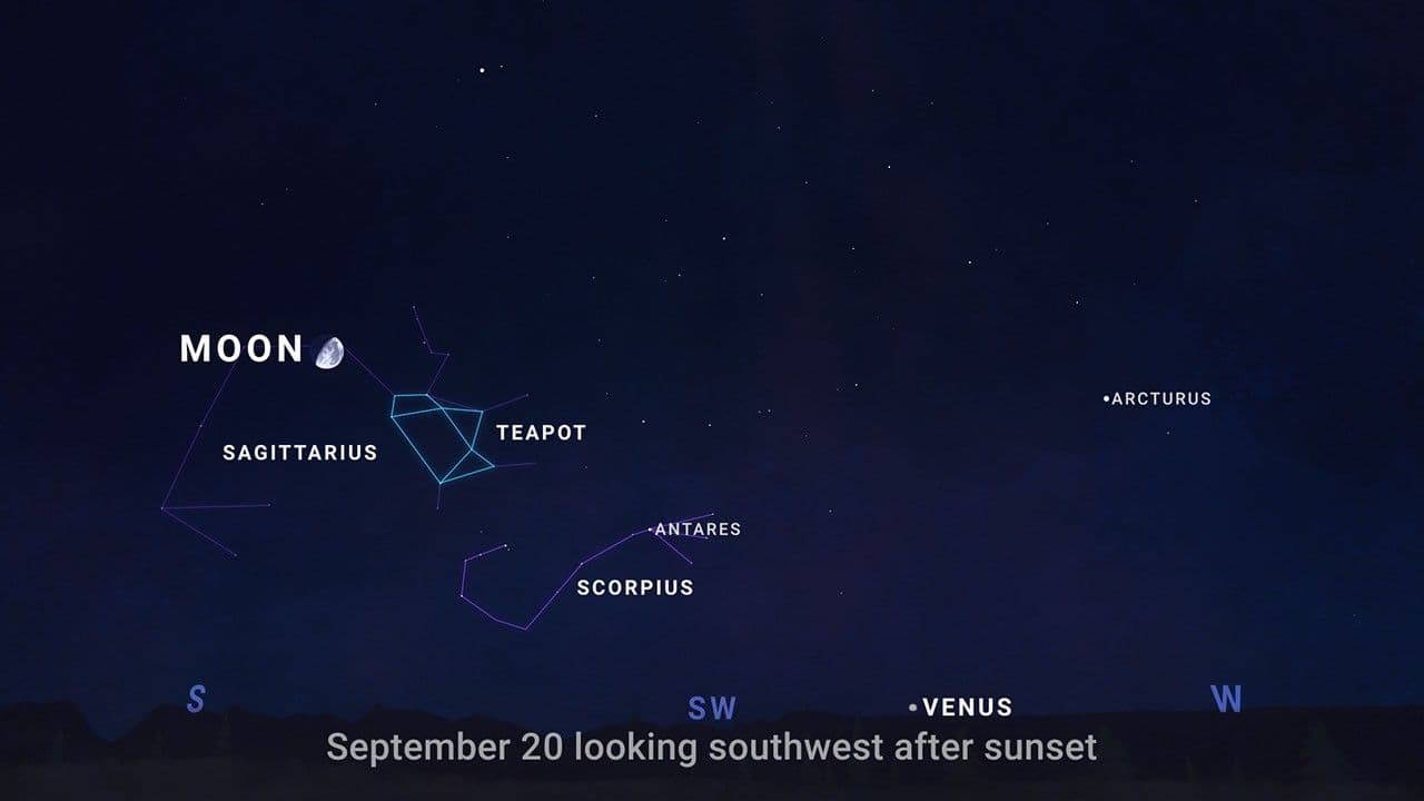 Qué mirar en el cielo esta semana: Venus brillante y la Luna de la Cosecha del 26 de septiembre